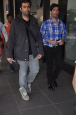 Karan Johar and  Manish Malhotra snapped at Airport in Mumbai on 11th March 2012-1 (12).JPG